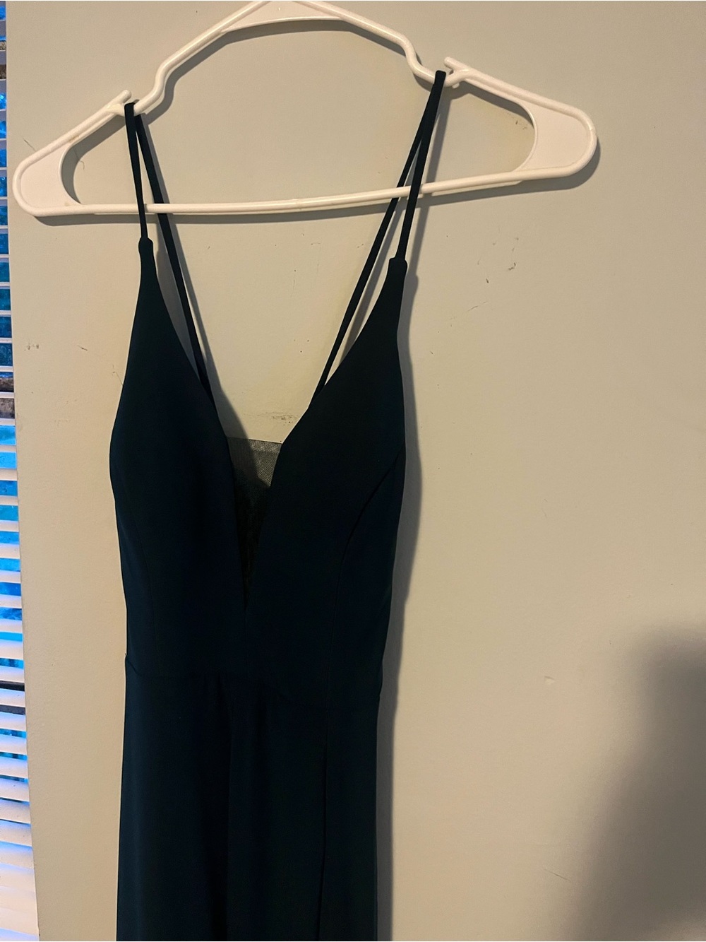 Elegant Dark Green Strapless-Inspired Evening Dress with Double Spaghetti Straps